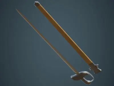 Saber 2A Low-poly 3D model