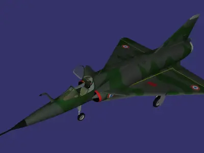 Dassault Mirage III NG Low-poly 3D model