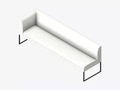 Furniture - Bench - Contemporary - Line - Type 6 Low-poly 3D model