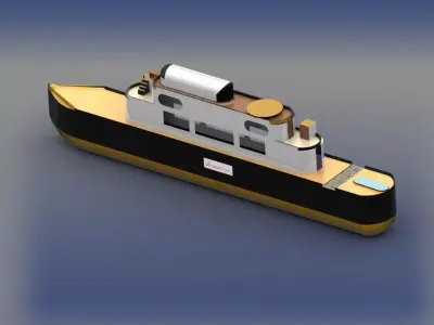 Yacht 1 updated model coming soon Low-poly 3D model