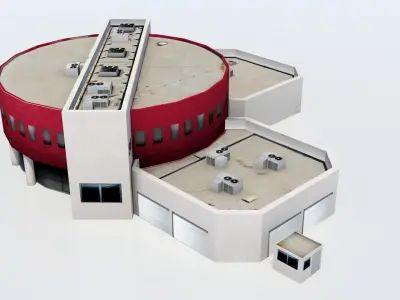Airport FBO Service Burbank BUR Low-poly 3D model