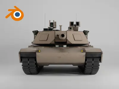 US Army M1A2 Abrams tank 3D model