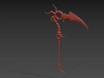 Black N Gold Scythe 3D model
