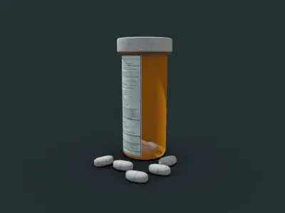 Pain Killer Low-poly 3D model