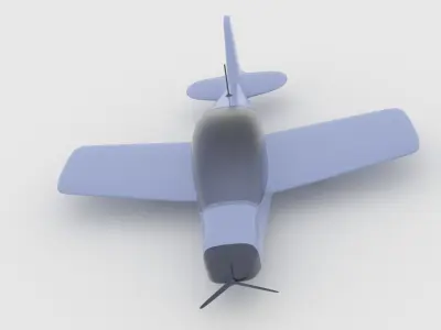 Propeller Airplane 3D animated model 3D model