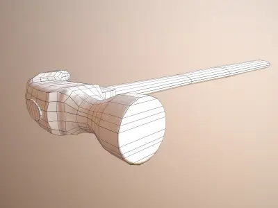 Hammer Low-poly 3D model 12