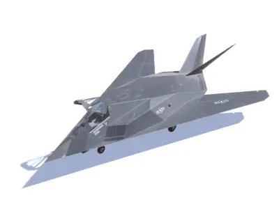 F-117 Nighthawk Jet Fighter Aircraft Low-poly 3D model