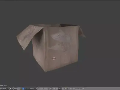 Cardboard Game Ready -   old  -  damaged Low-poly 3D model