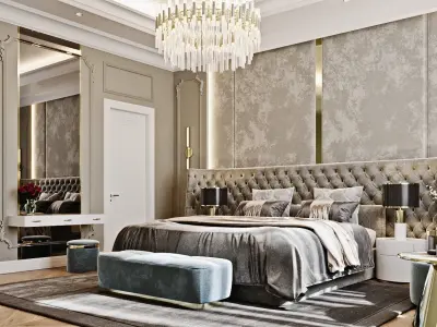 Neoclassic Bedroom by Lido CG Free 3D model