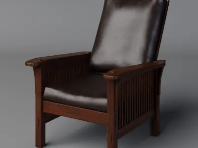 Morris Chair Low-poly 3D model