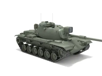 M60 American tank Low-poly 3D model