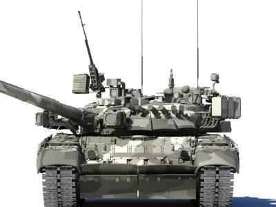 T-80UK military tank 3D model