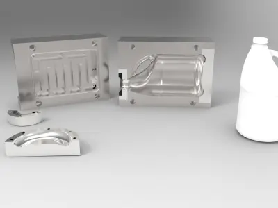 Gallon 4 Liter Blow Mold 3D model