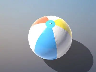 Beach Ball Low-poly 3D model