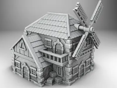 Stylized Middle Ages Set Part 3 3D print model