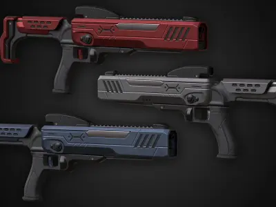 SciFi Trooper Low-poly 3D model