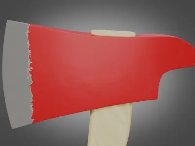 Firefighter Axe Free low-poly 3D model purchase