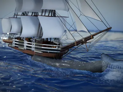 The Whale and The Ship  3D model