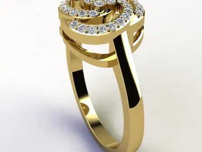 CM Fancy Woman Ring 3d Print Model 3D print model purchase