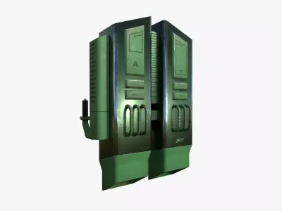 Jetpack F09 Green Metal - SciFi Character Design Low-poly 3D model