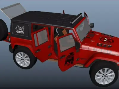 Jeep 4x4  Low-poly 3D model purchase