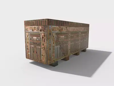 Egyptian Wood Coffin 3D model