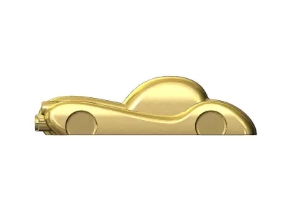Mercedes grille 1952 Jaguar XK 120 FHC Coupe car sculpture 3D print model