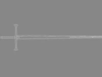 Medieval Sword Low-poly 3D model 17
