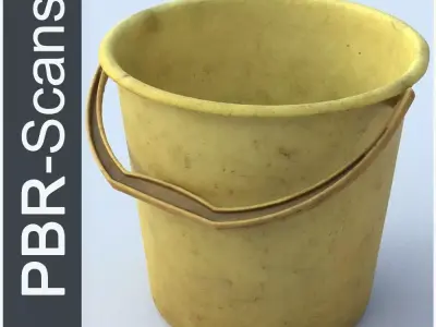 Bucket High Poly chinese teapot 3D model