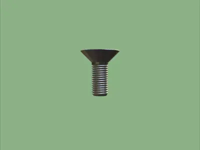 Steel Stained M4 Bolt Allen Counter Sink PBR 4K 3D model