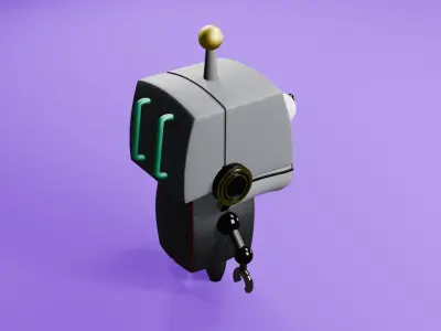 CUTE ROBOT Low-poly 3D model 8