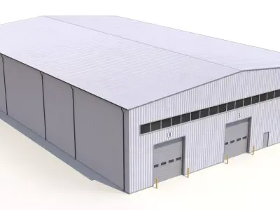 Industrial Building 58 Low-poly 3D model