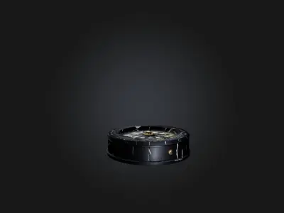 Cracked Compass Low-poly 3D model