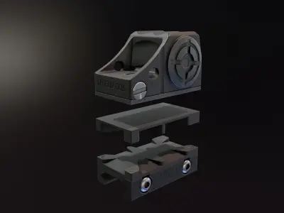 Shield CQS Low-poly 3D model