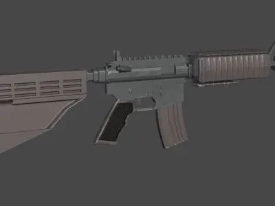 M4A4 Blender Model - R3dster 3D model