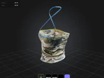 Military Blue Top PBR 4k Low-poly 3D model