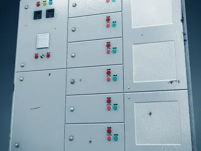 Industrial Unit Low-poly 3D model