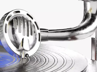 Gramophone Low-poly 3D model