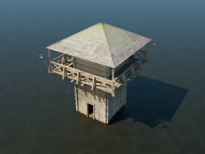 Roman Watchtower Low-poly 3D model purchase