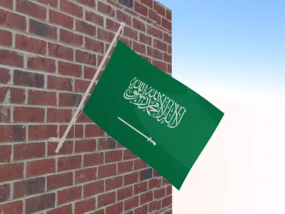 flag of Saudi Arebia 3D model