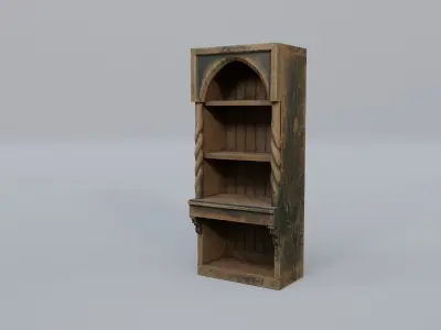 Bookcase Low-poly 3D model buy