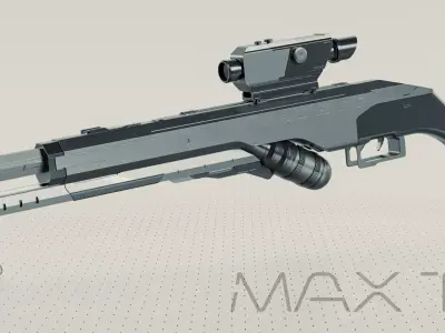Sci-fi Gun VALKYR Free low-poly 3D model