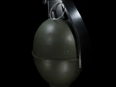 Hand Grenade Low-poly 3D model