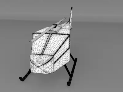 Helicopter Low-poly 3D model 4