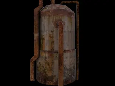 Pipes barrel Low-poly 3D model
