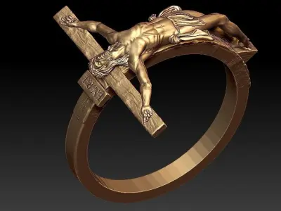 Jesus Ring  3D print model