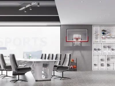 Shoe store interior 3D model shop