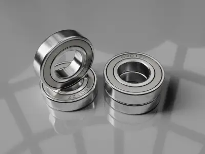 Cartridge Bearing 6901ZZ Low-poly 3D model