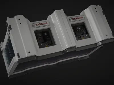 Ventilation System fan Low-poly 3D model