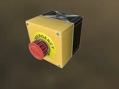 Emergency Stop Low-poly 3D model purchase